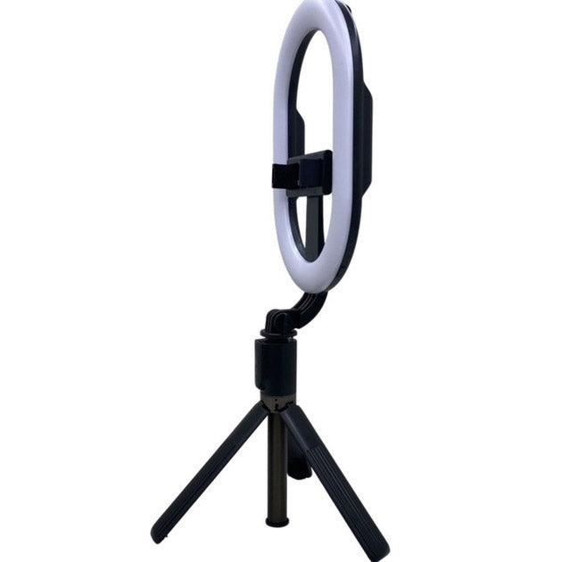 Монопод-штатив для селфи с кольцевой LED лампой Selfie Stick A8 телескопический с пультом и Bluetooth