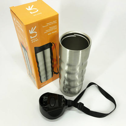 Термокружка Well Done WD-7084S вакуумная 480 мл, Качественный термос для дома, Термос для напитков