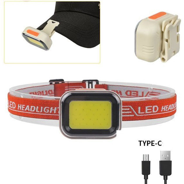 Фонарь налобный CY-2027-B-COB(white+red)