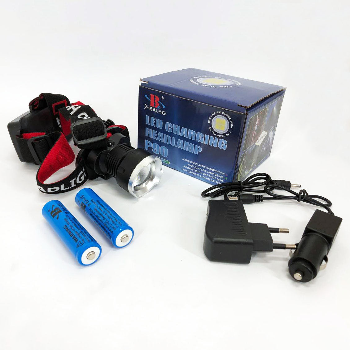 Налобный фонарь X-Balog BL-T07B-P90, мощный тактический налобный фонарик, водонепроницаемый фонарь