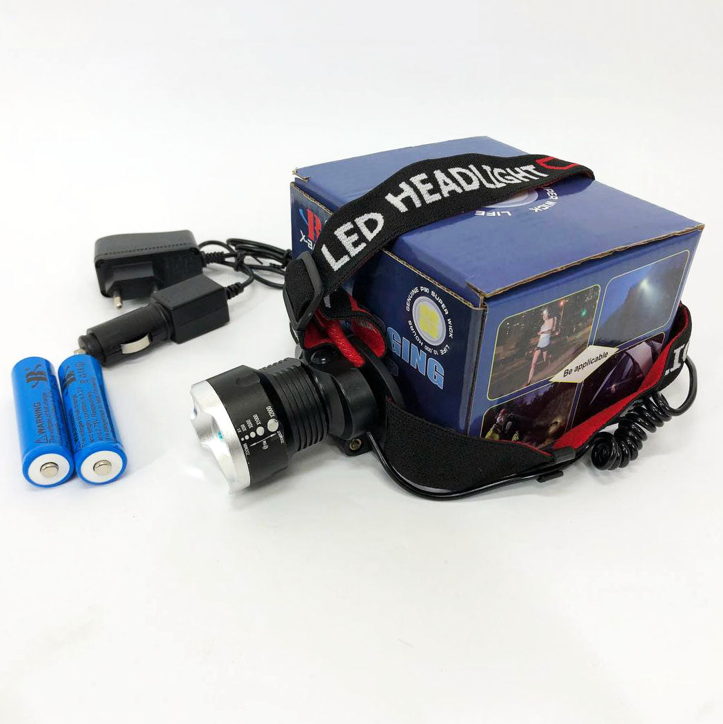 Налобный фонарь X-Balog BL-T07B-P90, мощный тактический налобный фонарик, водонепроницаемый фонарь