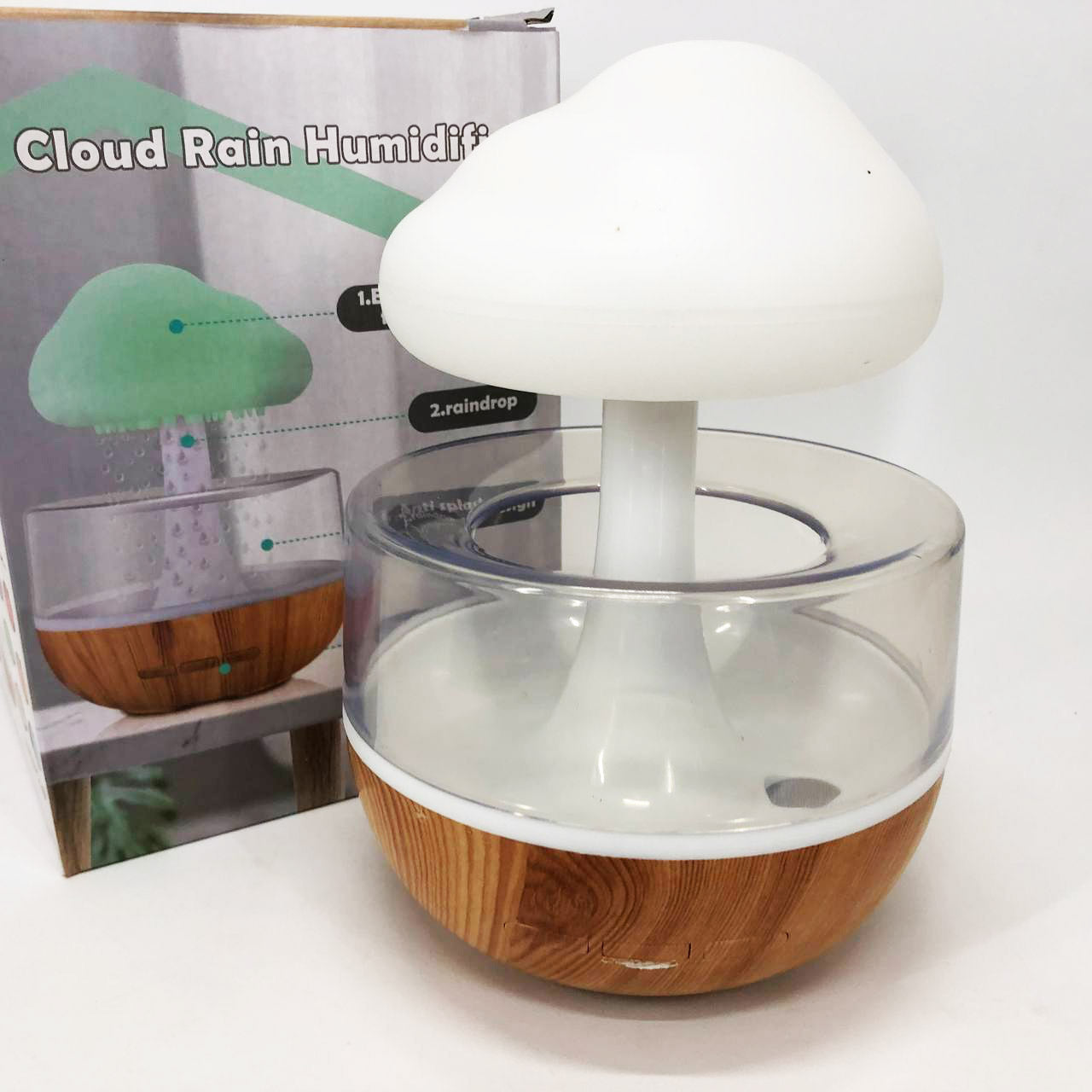 Ночник-увлажнитель с эффектом дождя Cloud Rain Humidifier, Аромадиффузор увлажнитель воздуха для дома