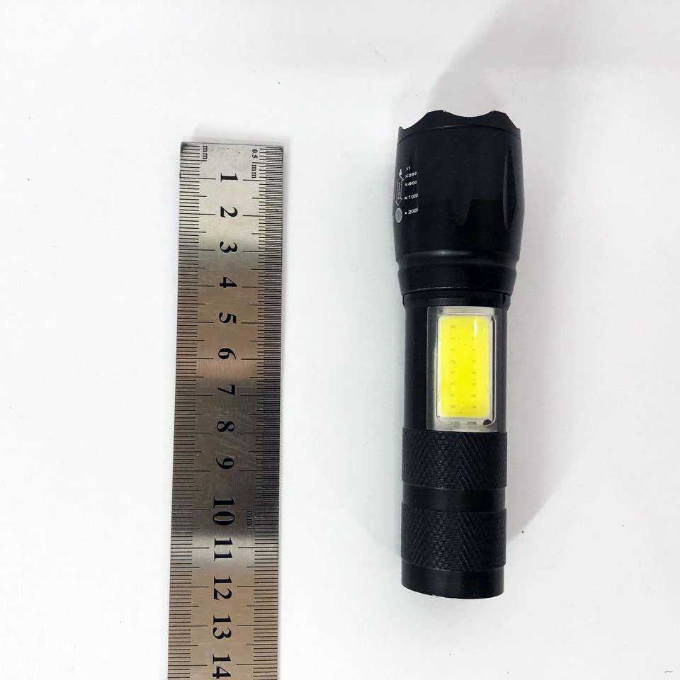 Фонарик аккумуляторный ручной Bailong BL-29 диод T6 + COB зарядка от USB, фонарик led, водонепроницаемый