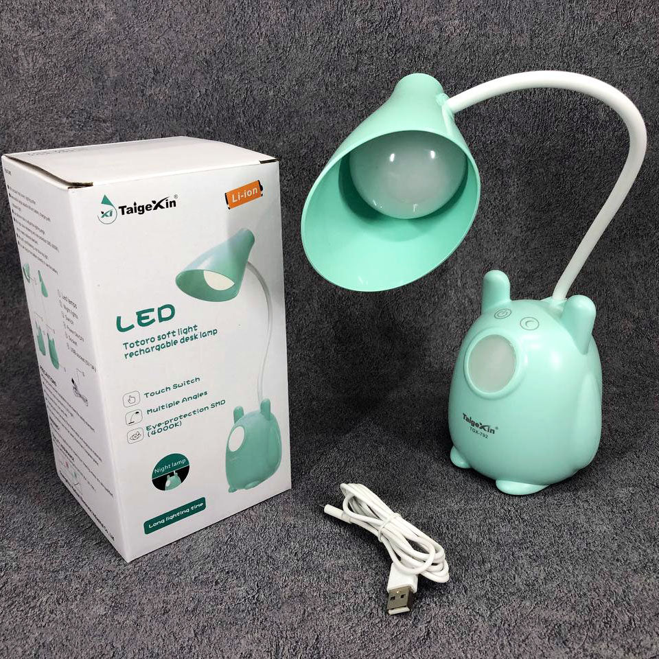 Настольная лампа TaigeXin LED TGX 792, Настольная лампа на гибкой ножке, лампа сенсорная. Цвет: зеленый