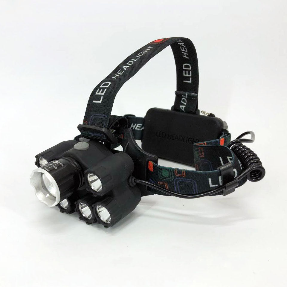 Яркий светодиодный налобный фонарь Bailong Police BL-T78 5 led белый, налобный фонарик с usb зарядкой