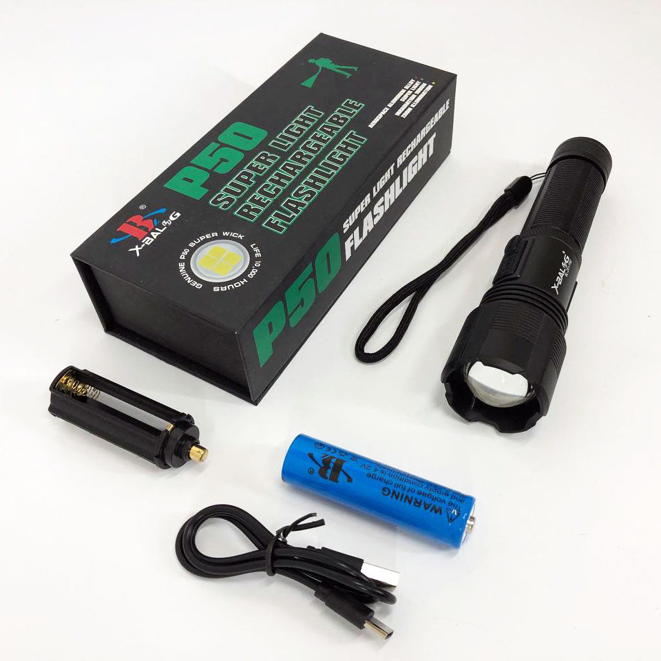 Фонарик ручной тактический Bailong BL-Z01-P50, сверхмощный фонарик, тактические фонари для охоты
