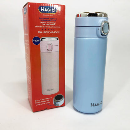 Термос SMART MAGIO MG-1047B вакуумный 400 мл, Умный термос с датчиком температуры, Термос походный