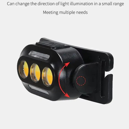 Фонарик налобный YD02-COB (White+red+blue), Налобные фонари для активных людей, фонарь для туризма