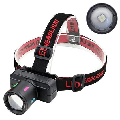 Фонарь налобный KX-1832-TG, Мощный фонарь для рыбалки, Фонарик на голову для домашних работ