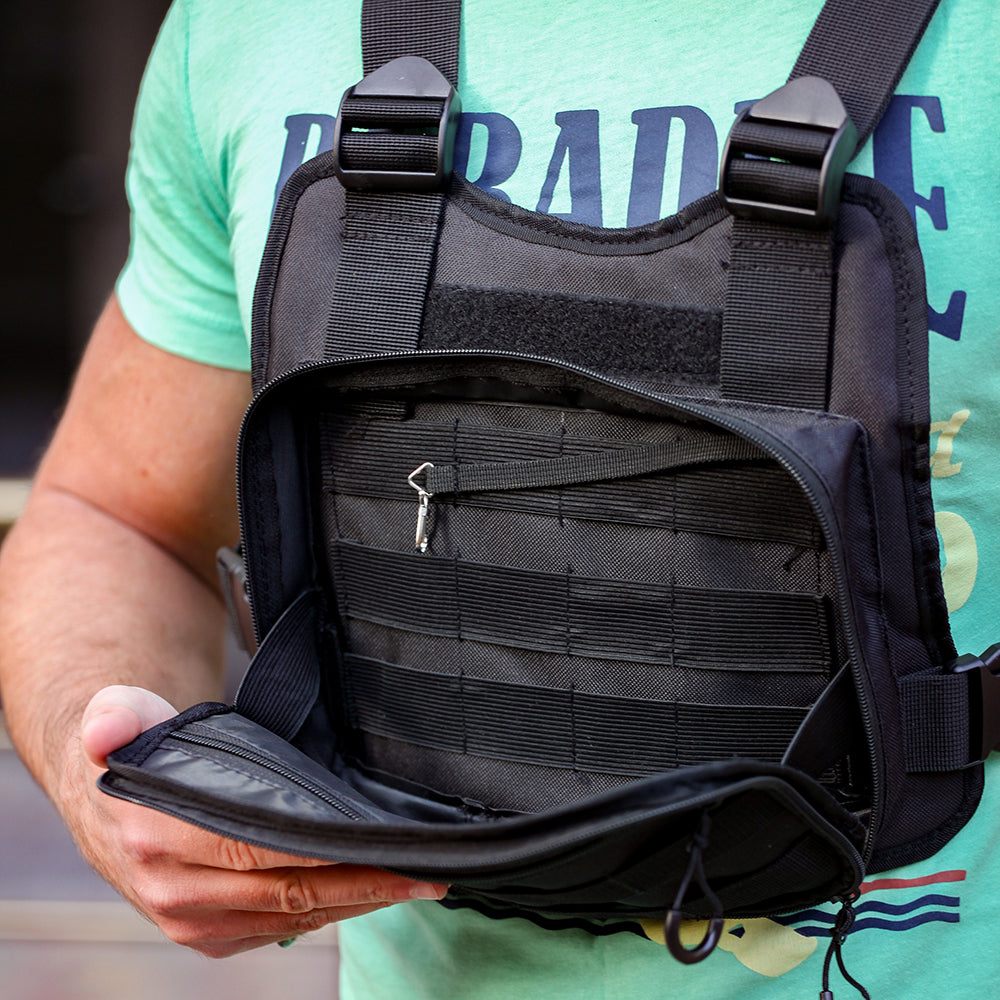 Нагрудная тактическая сумка мужская, сумка через плечо черная разгрузка