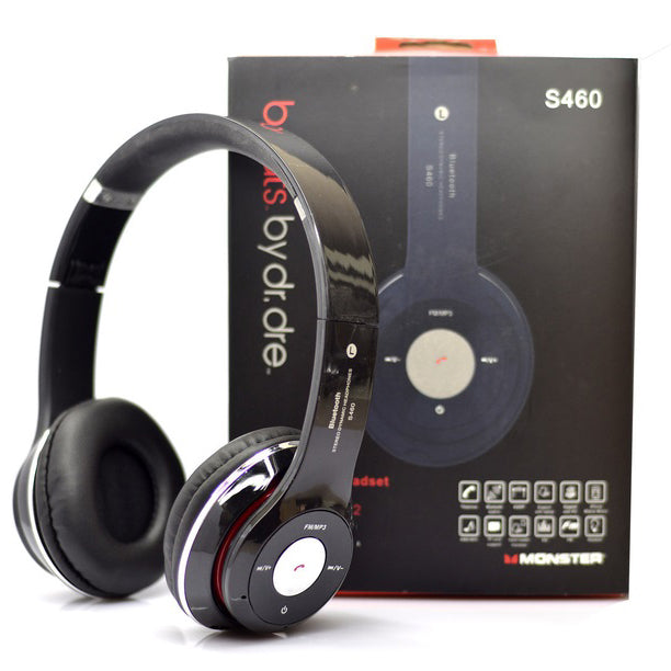 Беспроводные наушники S460 Bluetooth black с MP3 плеером черный 18-20000 Гц, Беспроводные блюз наушники