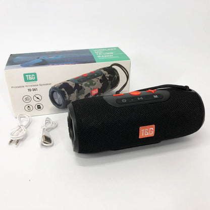 Портативная Bluetooth колонка TG341 со шнурком, аккумуляторная переносная колонка. Цвет: черный