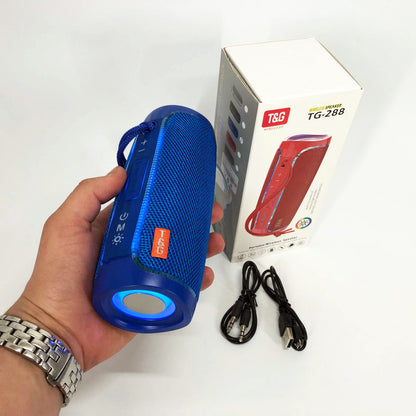 Портативная Bluetooth колонка с LED подсветкой TG288 беспроводная колонка портативная мощная. Цвет: синий