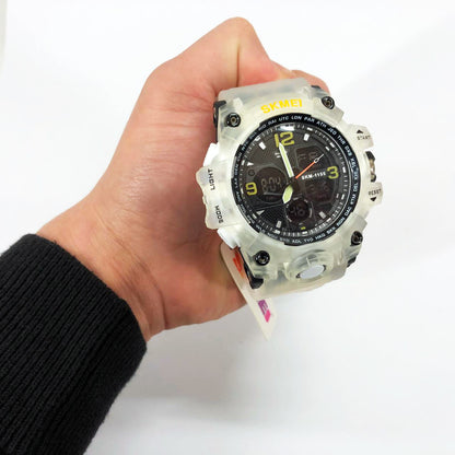 Часы наручные мужские SKMEI 1155BWT, наручные часы для военных, фирменные спортивные часы. Цвет: белый