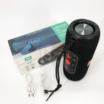 Портативная Bluetooth колонка TG341 со шнурком, аккумуляторная переносная колонка. Цвет: черный