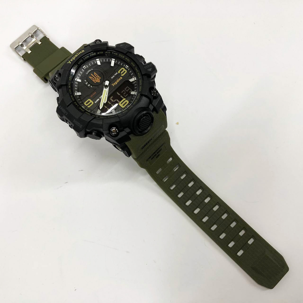 Часы наручные мужские SKMEI 6851/1586AG, Военные мужские наручные часы зеленые, Часы спортивные