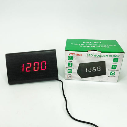 Часы настольные VST-864 с красной подсветкой, Светодиодные настольные дорожные электронные часы