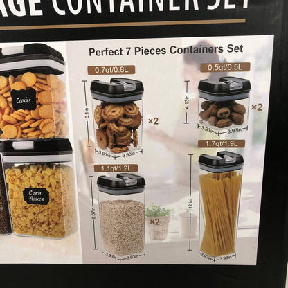 Набор контейнеров для еды FOOD Storage Container Set на защелках с уплотнителем из 7 предметов