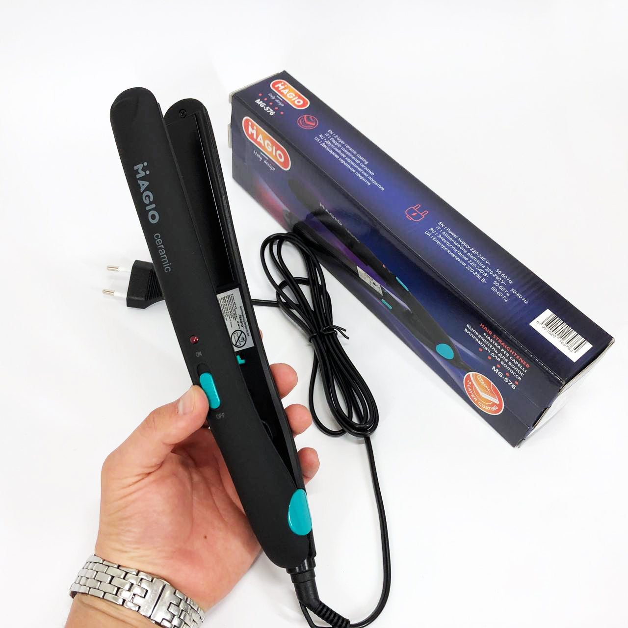 Выпрямитель для волос MAGIO MG-576, Гофре плойка утюжок для волос, Профессиональный утюжок
