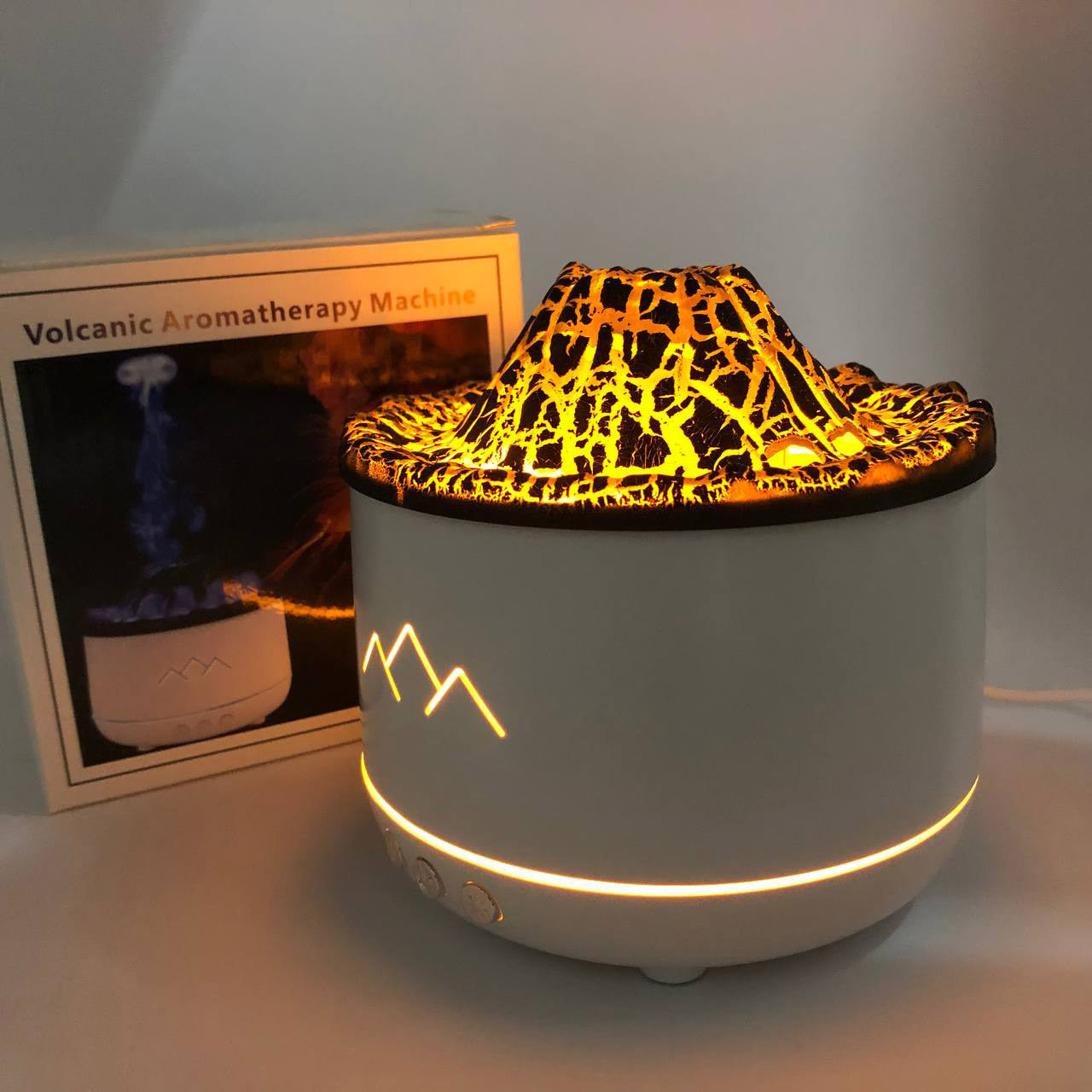 Увлажнитель воздуха Вулкан с эффектом пламени и подсветкой увлажнитель-ночник Аромадиффузор с подсветкой
