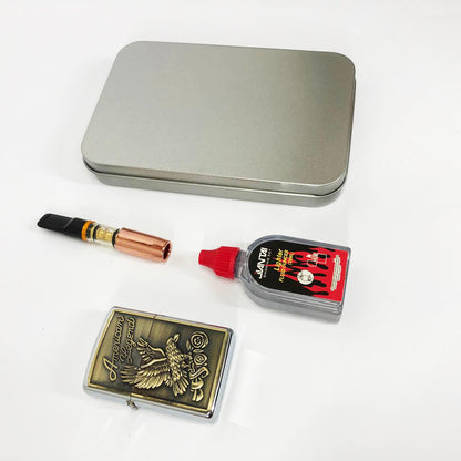 Зажигалка бензиновая в подарочной коробке N12, подарочные прикольные зажигалки, подарок зажигалка парню