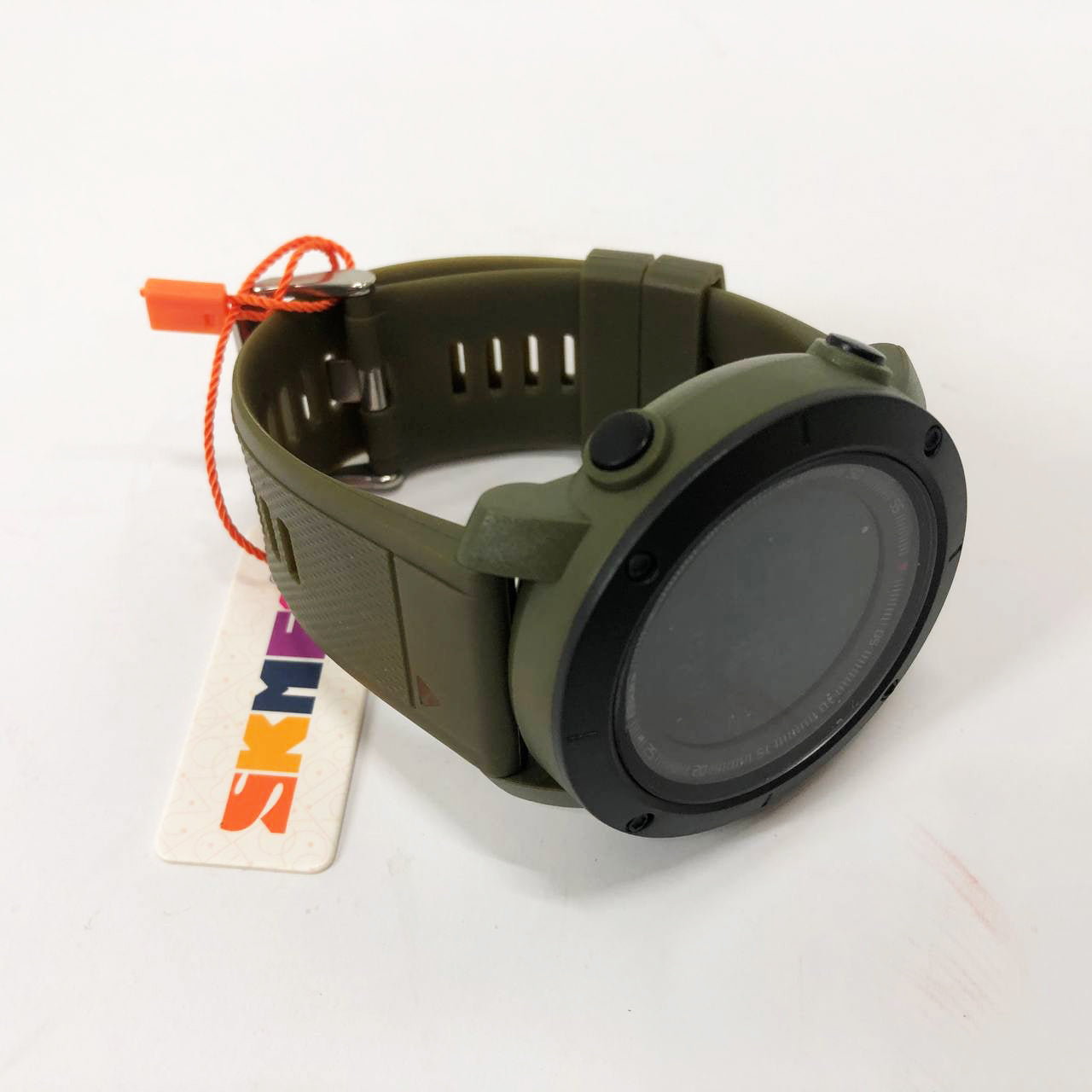 Часы наручные мужские SKMEI 2095AG, часы тактические противоударные, армейские часы. Цвет: зеленый