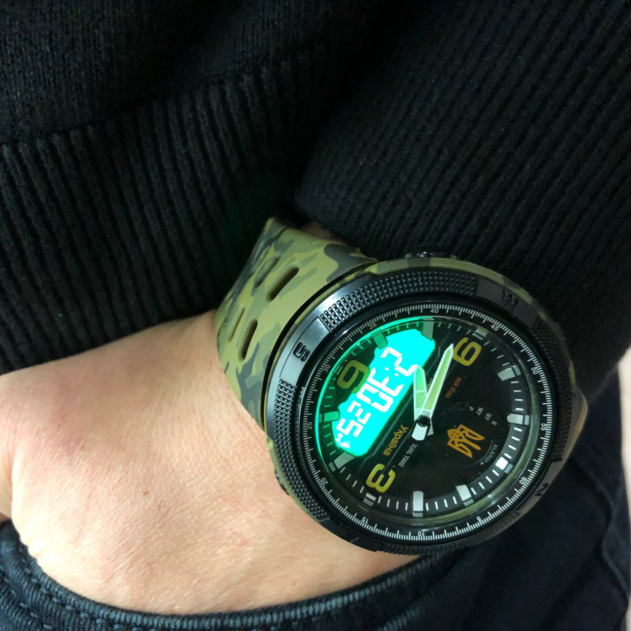 Часы наручные мужские SKMEI 5561/1655CMGNBK, Военные тактические часы, Армейские часы, Тактические часы