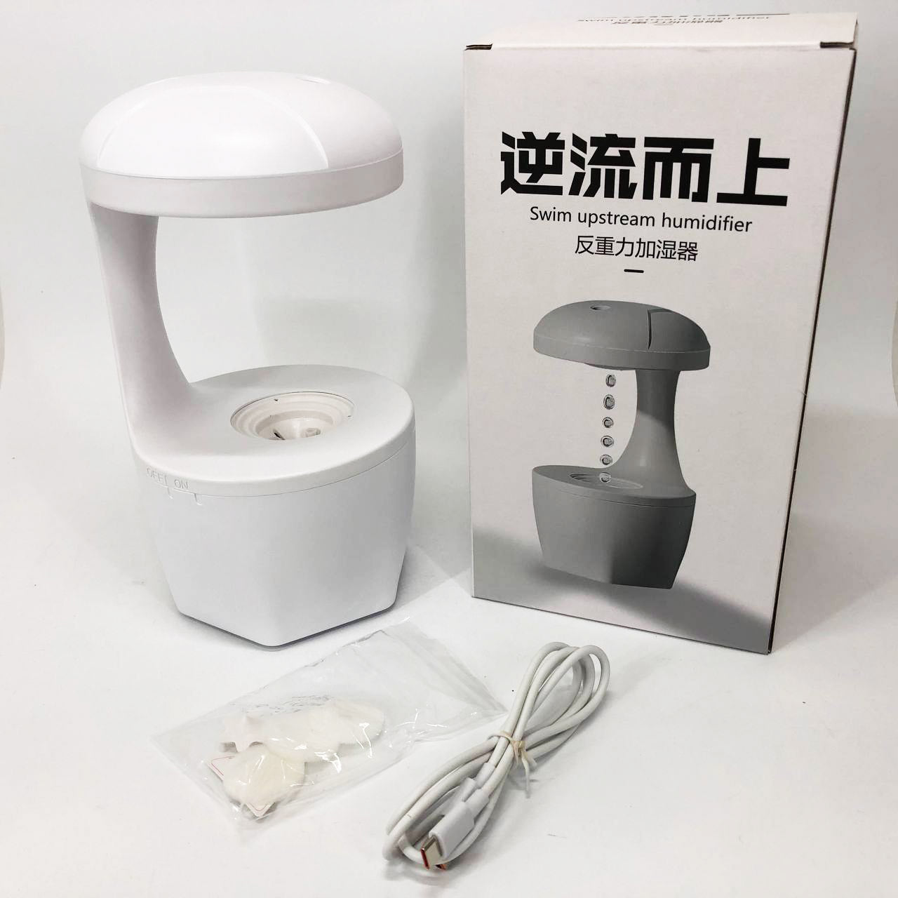 Антигравитационный капельный увлажнитель воздуха с обратным потоком UKC Anti Gravity Humidifier 800 мл 5 Вт
