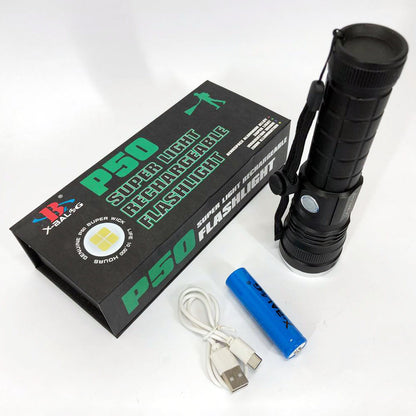 Фонарик ручной тактический Bailong BL-P03-P50, водонепроницаемый фонарик, ручной фонарик led