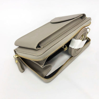 Кошелек-клатч из эко-кожи Baellerry Forever N8591, практичный маленький женский кошелек. Цвет: серый