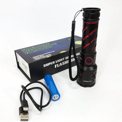 Фонарь ручной аккумуляторный XQ-S59-GT, Фонарь ручной мощный, Карманный фонарь с usb зарядкой