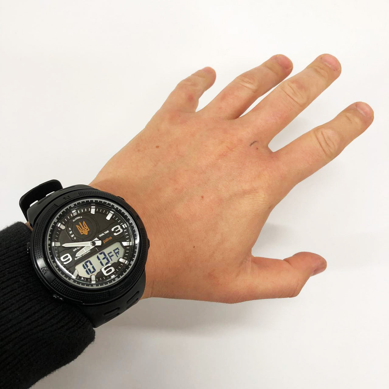 Часы наручные мужские SKMEI 5561/1655BKWT, спортивные, Мужские армейские водостойкие тактические часы