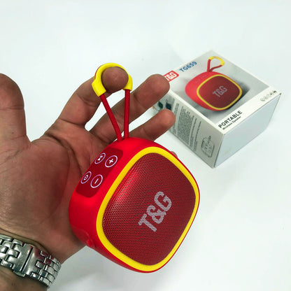 Портативная Bluetooth-колонка TG659 с ремешком, Громкая блютуз колонка для вечеринки. Цвет: красный