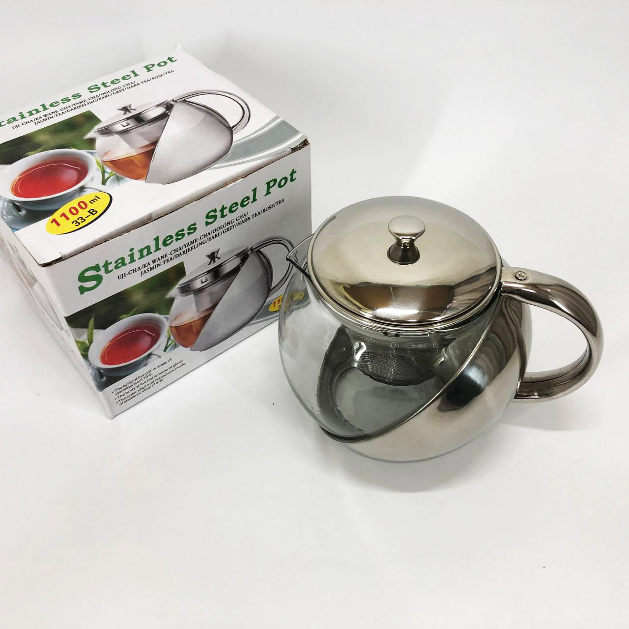 Заварник UNIQUE UN-1164 1.10 л, Чайник заварочный стеклянный качественный на кухню, Красивый заварник