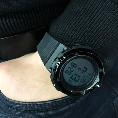 Часы наручные мужские SKMEI 2010BKWT BLACK-WHITE, часы армейские скмей, часы спортивные. Цвет: черный