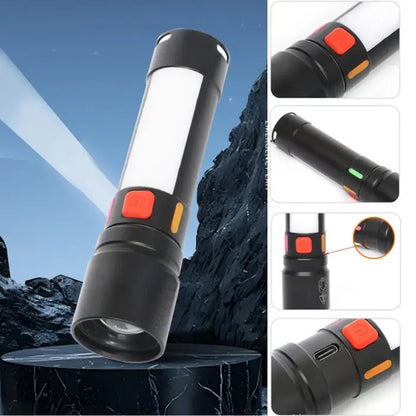 Фонарь 611-TG+COB(white+red), Фонарики для экстренных ситуаций и аварий, Поисковый фонарь ручной