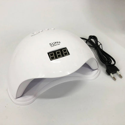 Лампа для маникюра Sun 5 nail lamp FD93-1 led для сушки гель лака с таймером для домашнего использования