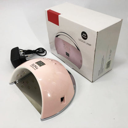 Ультрафиолетовая лампа для Маникюра UV LAMP Sun 6, Светодиодная сушилка для гель лака. Цвет: розовый