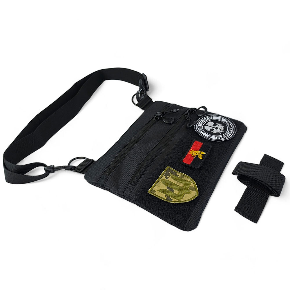 Черная мужская сумка тактическая нагрудная, Тактический универсальный рюкзак, Мужская сумка рюкзак слинг