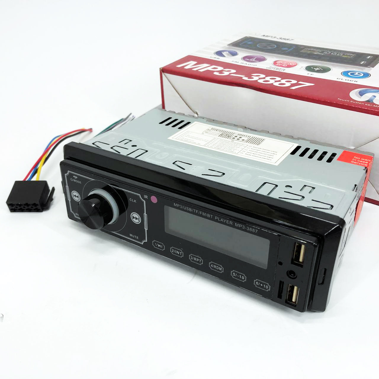 Автомагнитола MP3 3887 ISO 1DIN сенсорный дисплей LED/LCD, Автомобильная магнитола 1din штатная