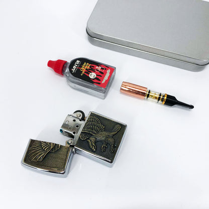 Зажигалка бензиновая в подарочной коробке N11, подарочные прикольные зажигалки, подарок зажигалка парню