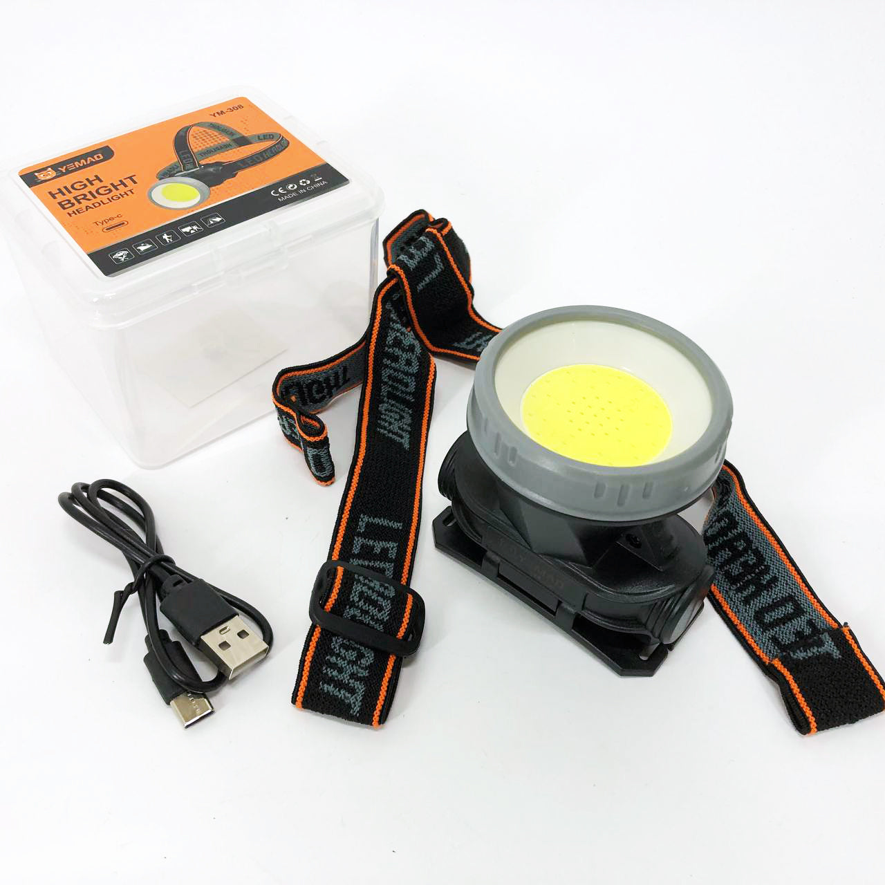 Фонарь налобный YM-308/208-COB(white+red), фонарик военный светодиодный налобный фонарик