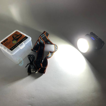 Фонарь налобный YM-308/208-COB(white+red), фонарик военный светодиодный налобный фонарик