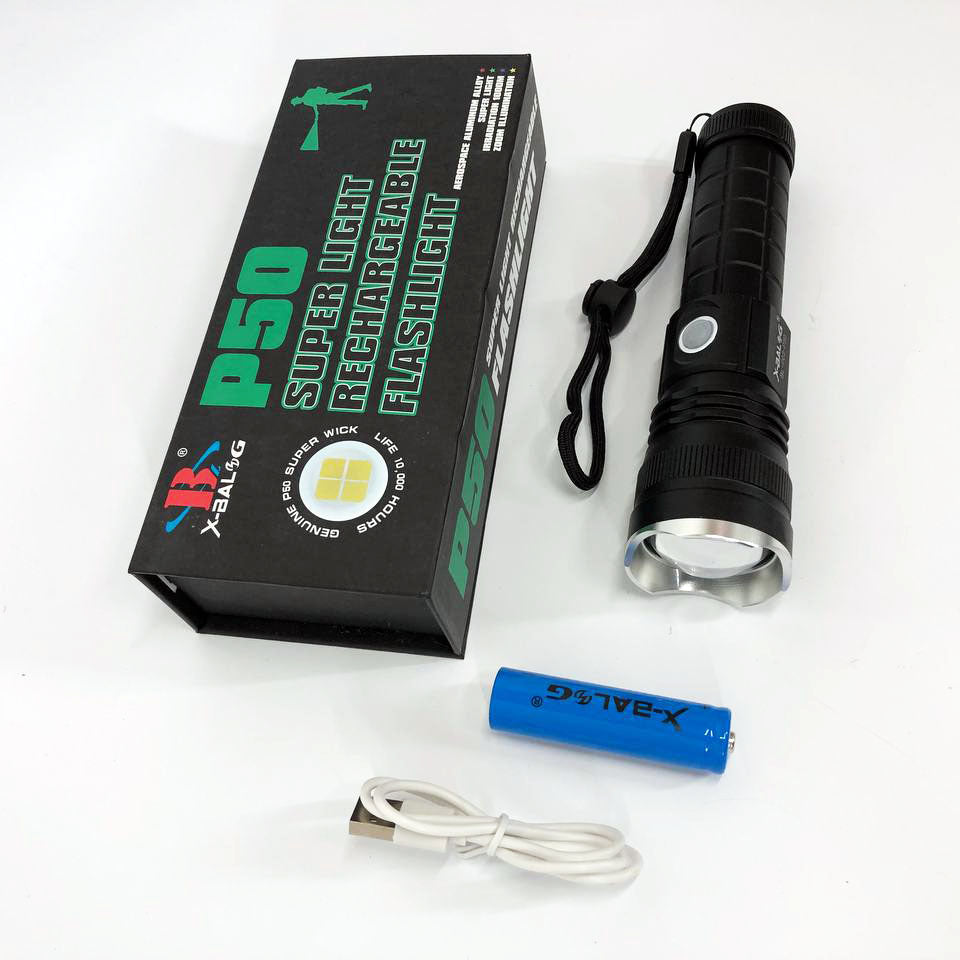 Фонарик ручной тактический Bailong BL-P03-P50, водонепроницаемый фонарик, ручной фонарик led