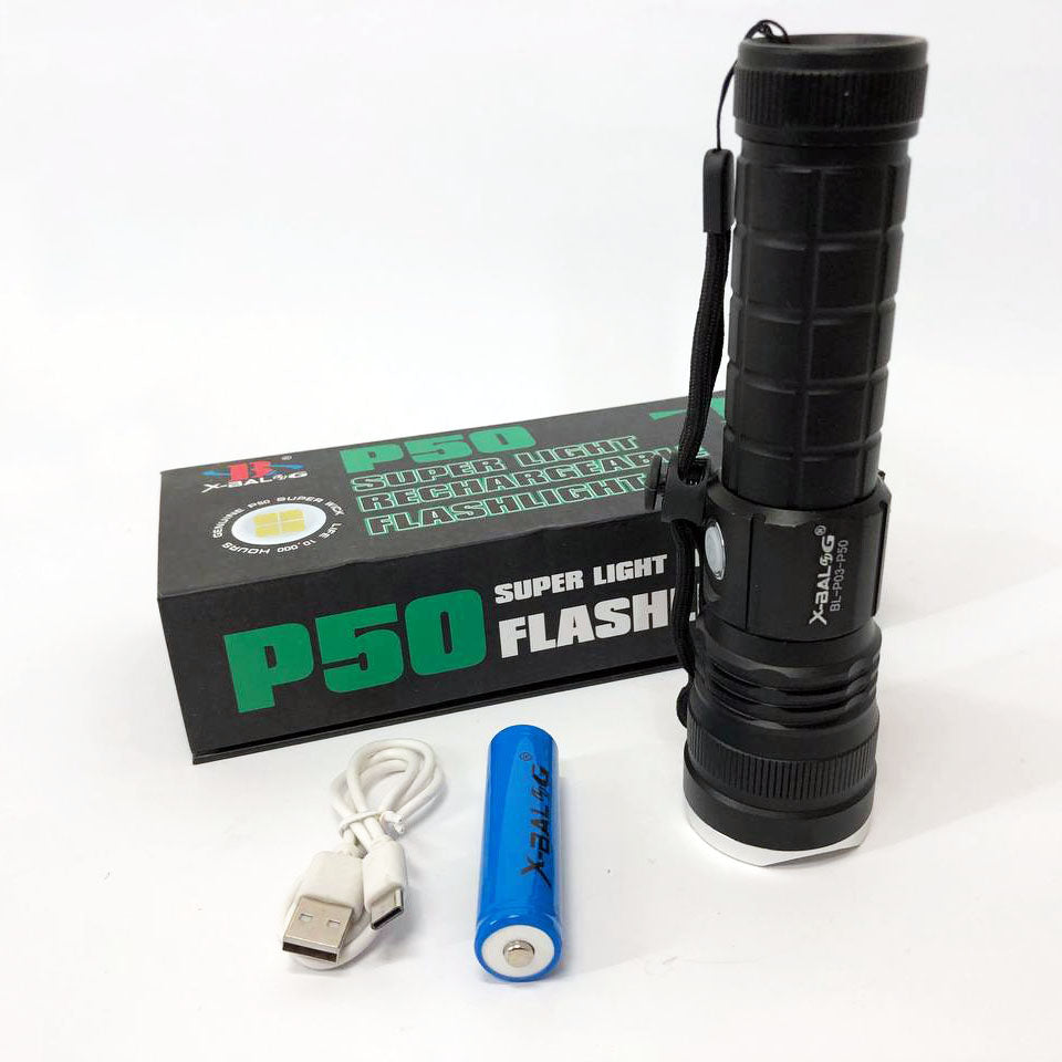 Фонарик ручной тактический Bailong BL-P03-P50, водонепроницаемый фонарик, ручной фонарик led