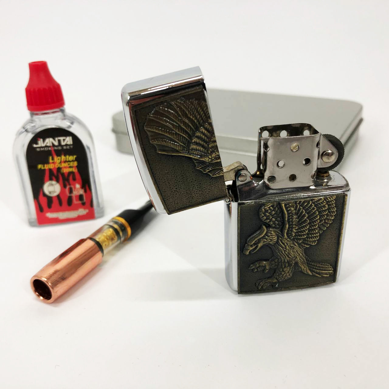 Зажигалка бензиновая в подарочной коробке N11, подарочные прикольные зажигалки, подарок зажигалка парню