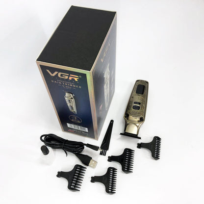 Профессиональная машинка для стрижки волос триммер VGR V-901 с насадками, профессиональная электробритва