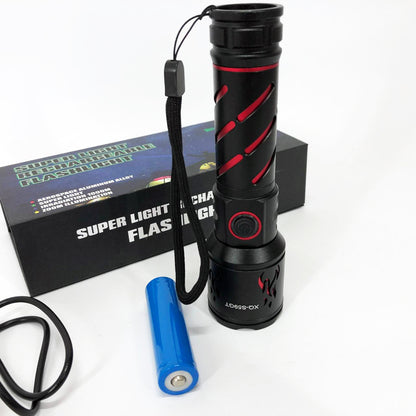 Фонарь ручной аккумуляторный XQ-S59-GT, Фонарь ручной мощный, Карманный фонарь с usb зарядкой