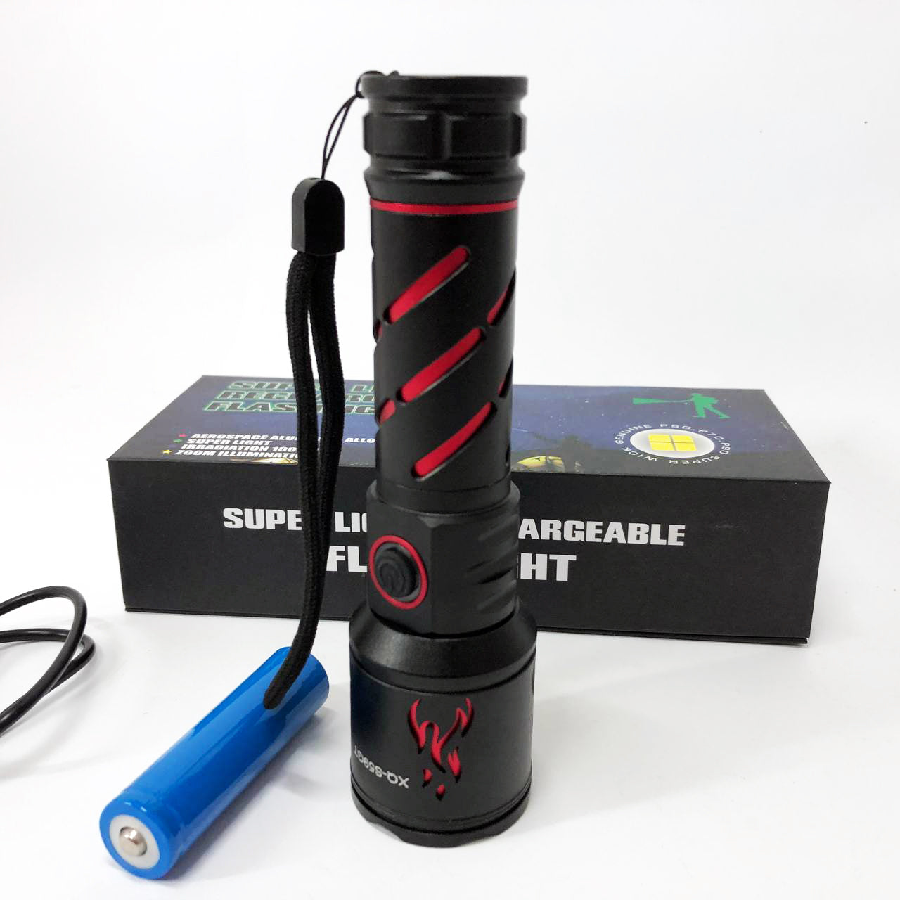 Фонарь ручной аккумуляторный XQ-S59-GT, Фонарь ручной мощный, Карманный фонарь с usb зарядкой