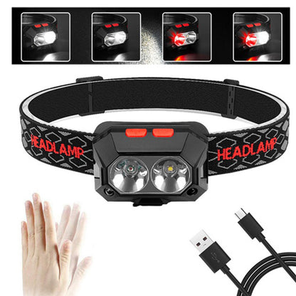 Фонарь налобный аккумуляторный PLD-SL02-XPG, Налобный прожектор, Мощный фонарь для рыбалки